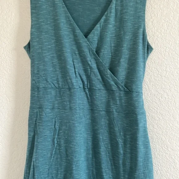 Toad&Co Cue Wrap Sleeveless Dress In Hydro Color . Size Large - Picture 4 of 11